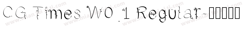CG Times W01 Regular字体转换
